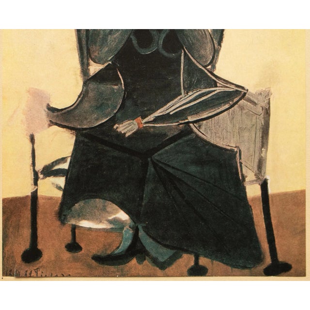 Pablo Picasso 1943 After P. Picasso "Femme Assise", First French Edition Period Offset Lithograph For Sale - Image 4 of 11