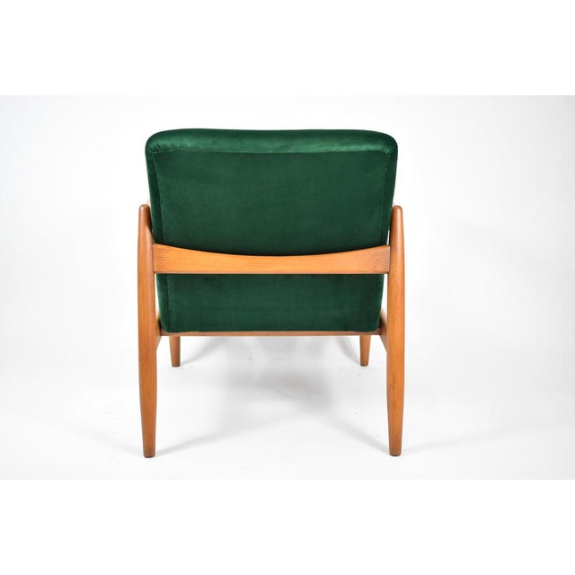 Textile Vintage Green Fabric Armchair by E. Homma, 1960s For Sale - Image 7 of 14