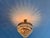 Vintage Brass & Original Emerald Green Crystal Crown Cascade Chandelier – 5 Light For Sale - Image 9 of 17