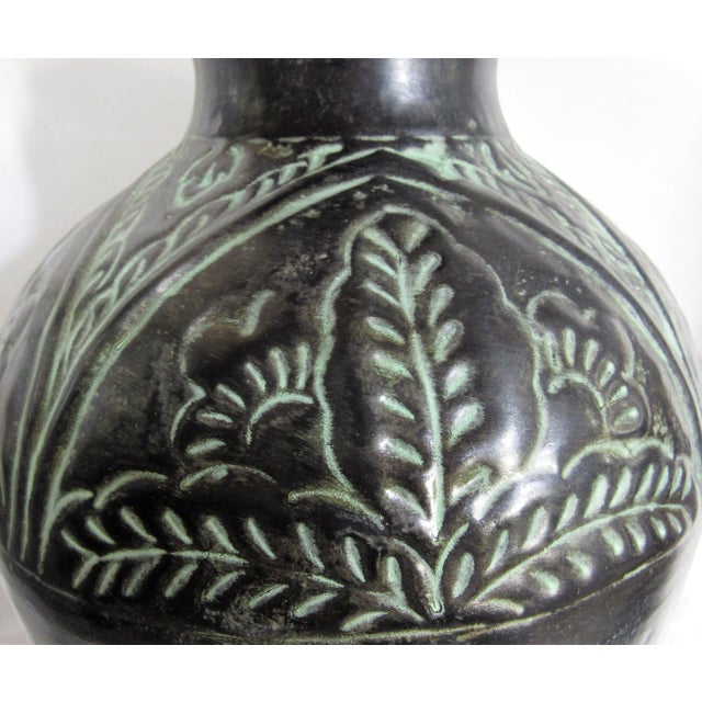 Late 20th Century Vintage Tall Metal Vase, India For Sale - Image 10 of 11