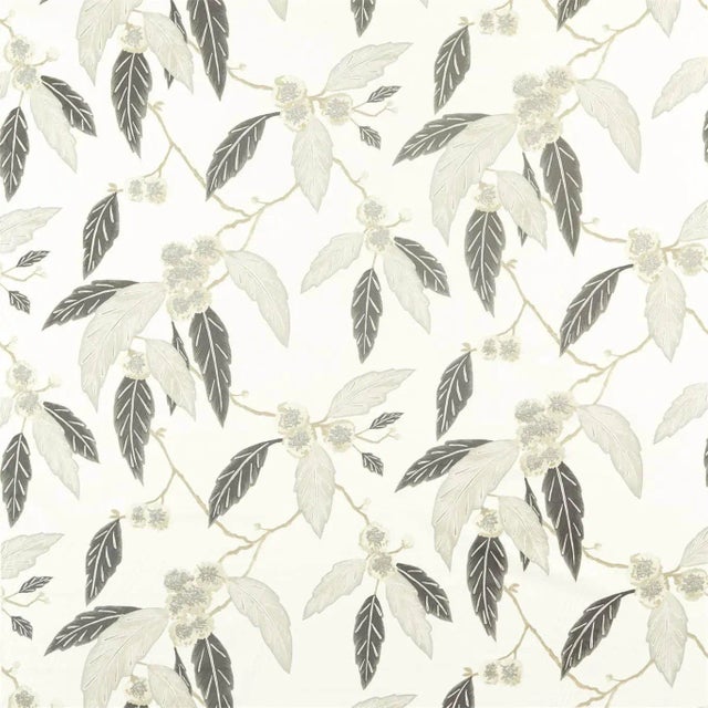 Harlequin Coppice Fabric in Platinum/Ebony - a Sample For Sale
