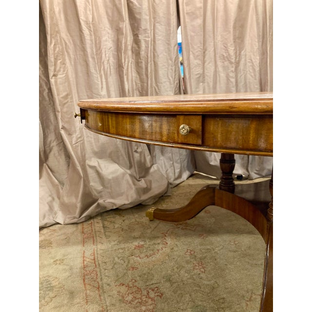 Hepplewhite Leather Top Table For Sale - Image 4 of 5