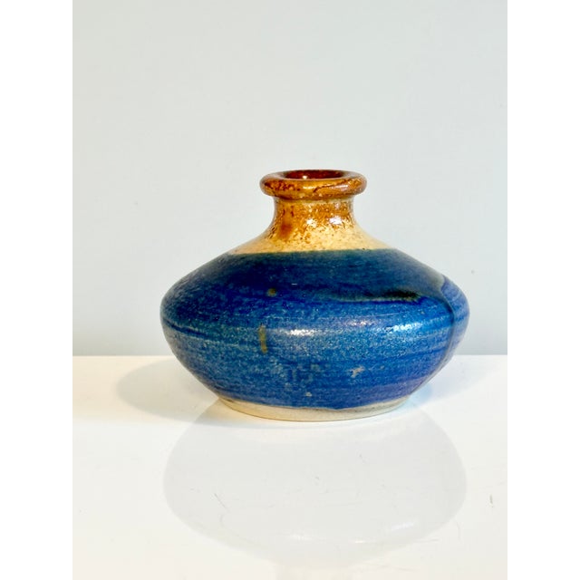 Hand-thrown studio ceramic vase by the ceramic artist Hubertus Menzel, West Germany, Lower Saxony, from the 1960s....