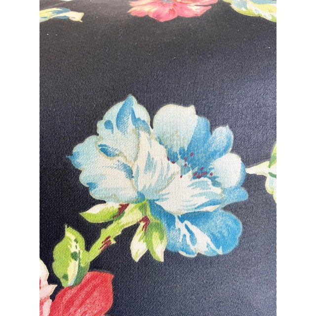 Pair of Custom Made Geisha Floral Down Filled Pillows For Sale - Image 10 of 12