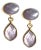 Purple Jade Doublet Earring For Sale