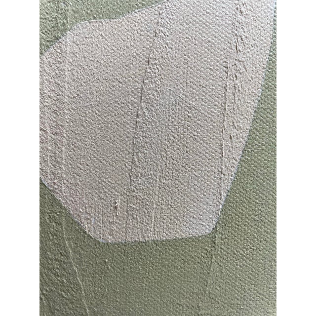 Contemporary abstract botanical painting on canvas. Framed in a gold locally made frame Unframed painting: 8" x 10" Framed...