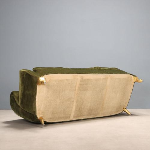 Vintage Italian Sofa in Fabric, 1950s For Sale - Image 9 of 10