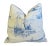 French Blue & White Nautical Coastal Tall Ship Feather/Down Pillow 24" Square For Sale - Image 4 of 4