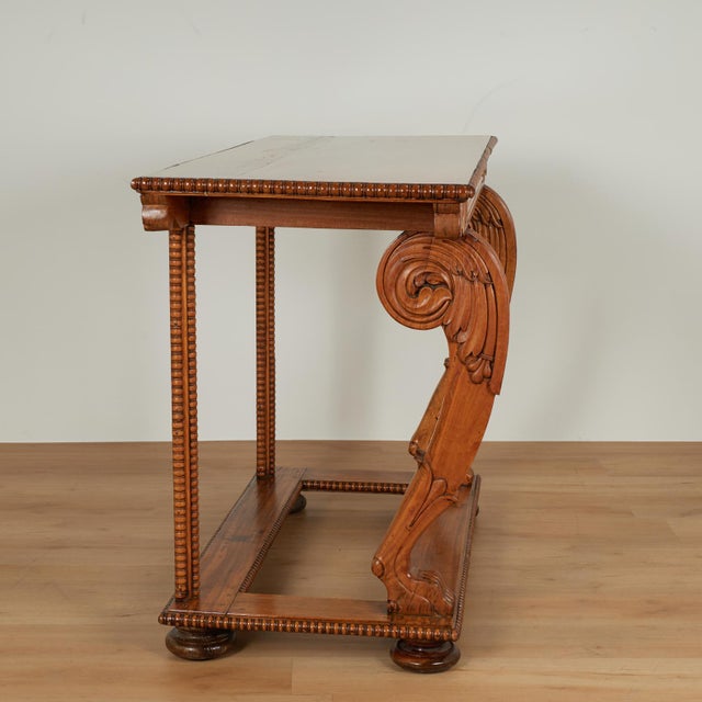 Antique Anglo Indian Teak Console Table For Sale - Image 9 of 16