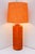 Grand Orange Glass Table Lamp by Gustav Leek for Orrefors, Sweden For Sale - Image 15 of 18
