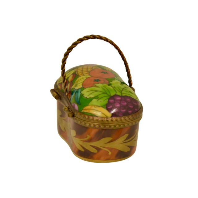 French Limoges Fruit Basket Box For Sale - Image 3 of 5
