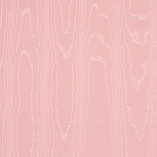 Schumacher Washington Moiré Fabric In Pink For Sale