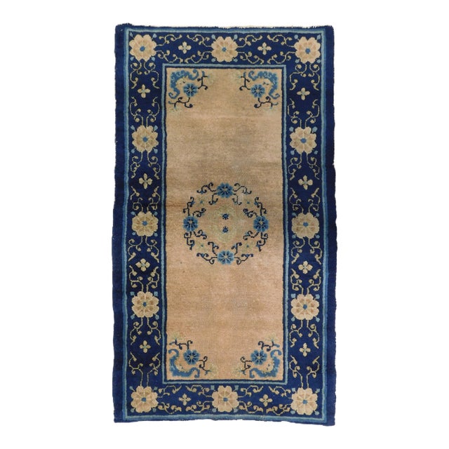 Antique Chinese Art Deco Rug For Sale