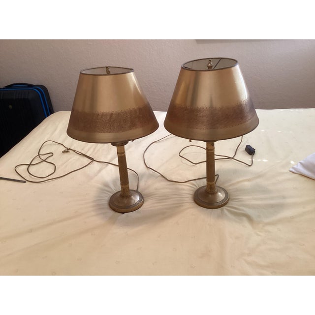 Late 19th Century French Style Candlestick Lamps - a Pair For Sale - Image 9 of 13