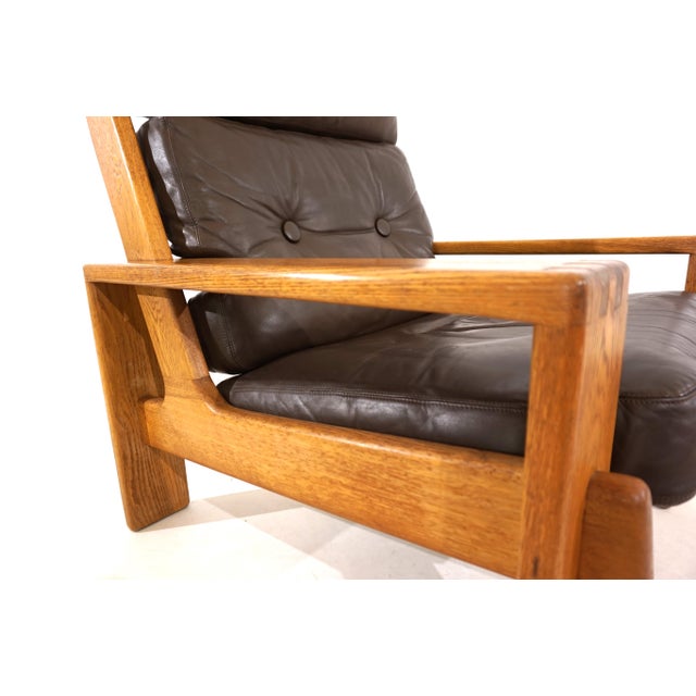 Brown Asko Bonanza Brown High-Back Leather Armchair by Esko Pajamies, 1960s For Sale - Image 8 of 18