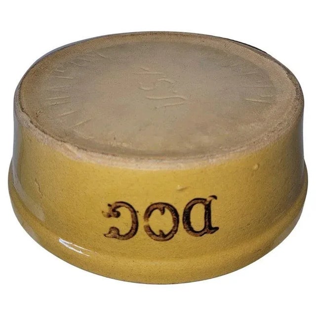 Rustic Stoneware Pottery Small Dog Bowl For Sale - Image 3 of 6