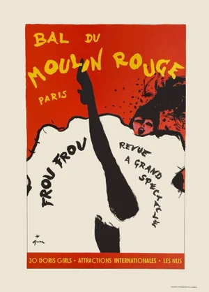 2009 "Frou-Frou" René Gruau Moulin Rouge Lithograph Poster