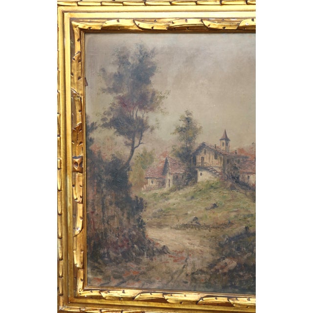 Mancini, Landscape View, Oil Painting on Hardboard, 1890s-1910s For Sale - Image 6 of 13