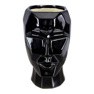 Cubist Style Geometric Face Vase/Statement Piece For Sale