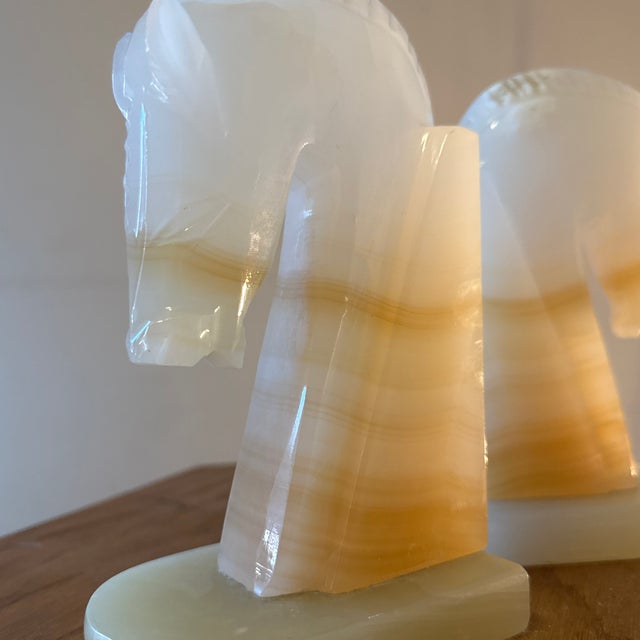 1980s 1980s Horse Bookends Marble Pair For Sale - Image 5 of 6