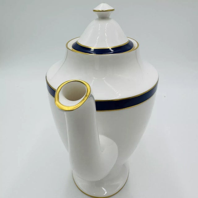 1990s 1990s Vintage MCM Spode Consul Cobalt Coffee Pot For Sale - Image 5 of 6