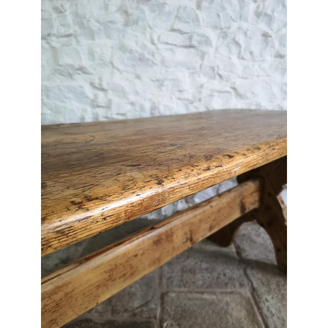 Antique Swedish Pine X Frame Tavern Table, 1700s For Sale - Image 10 of 18