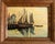 Impressionist Vintage Painting of a Sailboat in Harbor For Sale - Image 3 of 7