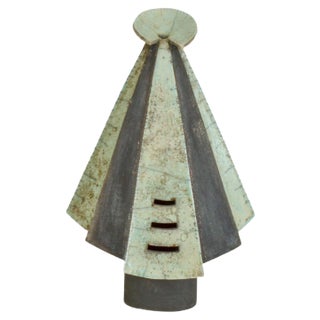 Sculpture of Cloaked Figure in Ceramic For Sale