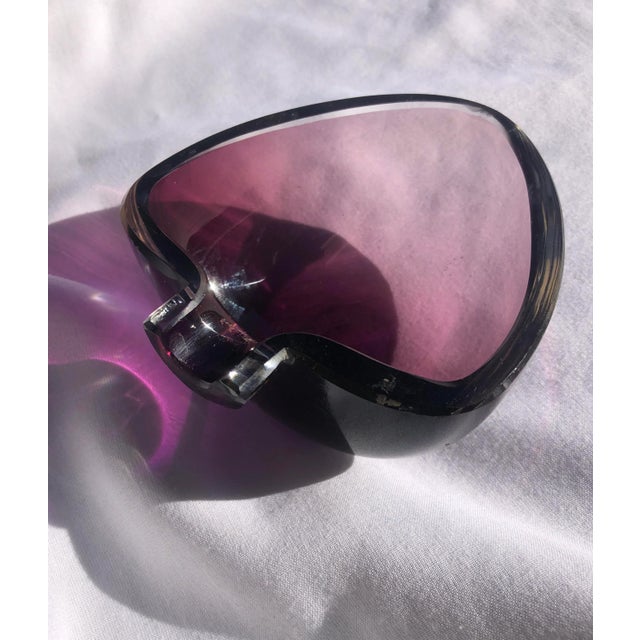 Purple 1970's Murano Purple Club Shaped Ashtray For Sale - Image 8 of 10