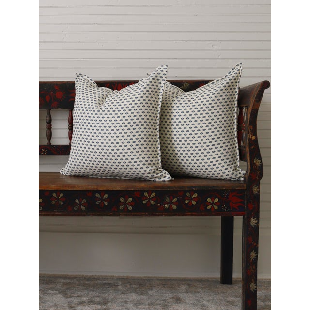 Lauren Servati Textiles, Holyrood // Marine 20"x20" pillow pair (two pillows!) Double-sided throw pillow with a mini...