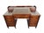 Vintage Mahogany Partners Desk with Leather Inlay and Brass Hardware For Sale - Image 3 of 9