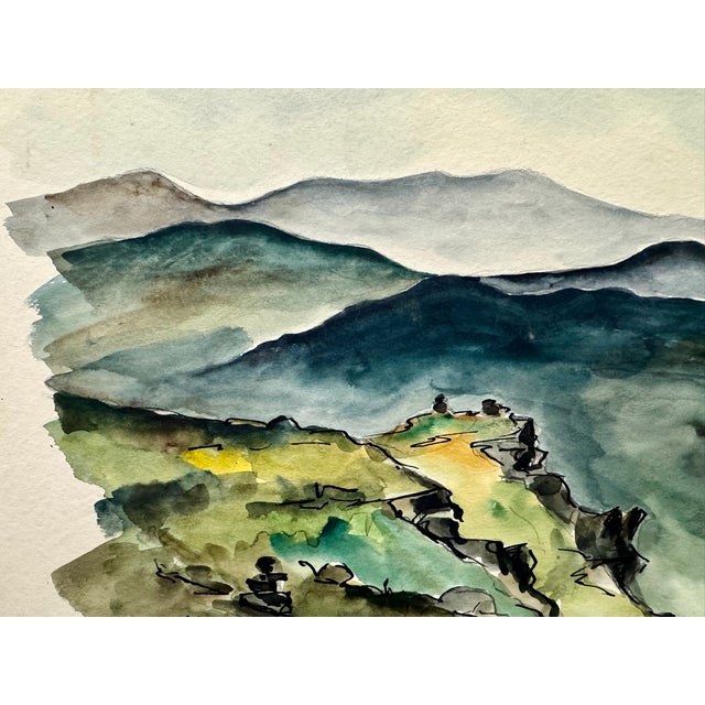 Original watercolor on paper by Henry Emil Salloch, also known as Heinz Emil Salloch, the German-born American artist and...