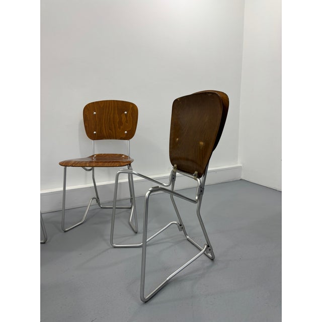 Alu-Flex Dining Chairs by Armin Wirth, 1960s, Set of 4 For Sale - Image 9 of 11