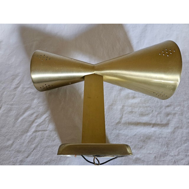 1950s A Pair of 1950s Mid-Century Modern Original Atomic Spun Aluminum Electric Wall Sconces - A Pair For Sale - Image 5 of 11