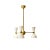 Gold Mid-Century Italian Chandelier in Brass, 1950 For Sale - Image 8 of 8