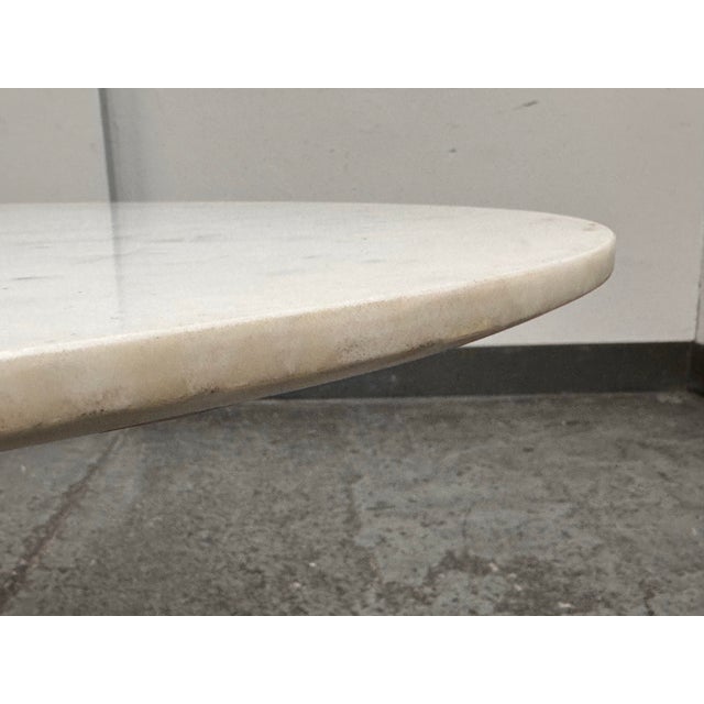 White Crate & Barrel Nero White Oval Coffee Table For Sale - Image 8 of 12