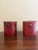 Metal Pair of Antique French Neoclassical Red & Gold Tole Cachepot With Lion Heads For Sale - Image 7 of 10