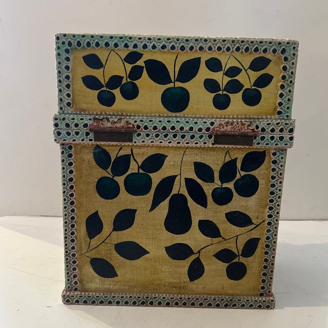 Folk Art 1980s Folk Art Figurative Storage Box For Sale - Image 3 of 12