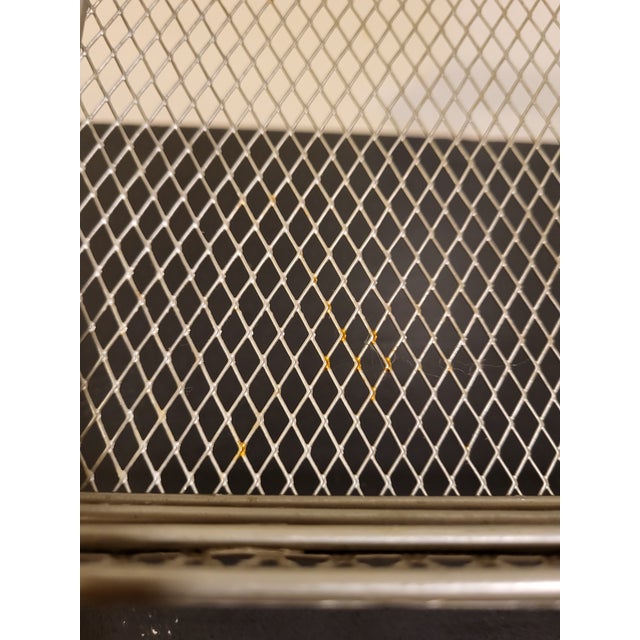 Metal Vintage Art Deco Footed Filigree Serving Tray For Sale - Image 7 of 10