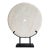 Hand-Carved Marble Disk on Stand, 24 Inches, Indonesia, Contemporary For Sale