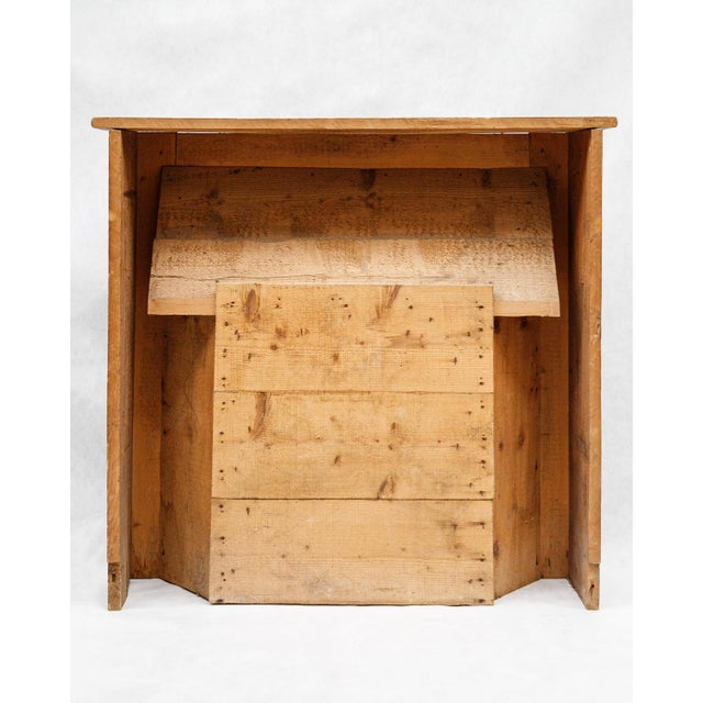 Wooden Fireplace in Faux Marble For Sale - Image 8 of 9