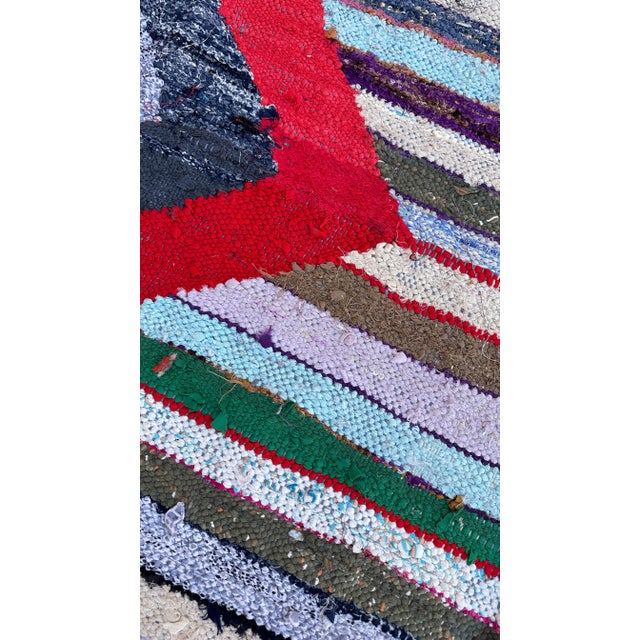 1990s Vintage Moroccan Colorful Rug - 4'12" X 8'8" Ft For Sale In Cleveland - Image 6 of 8