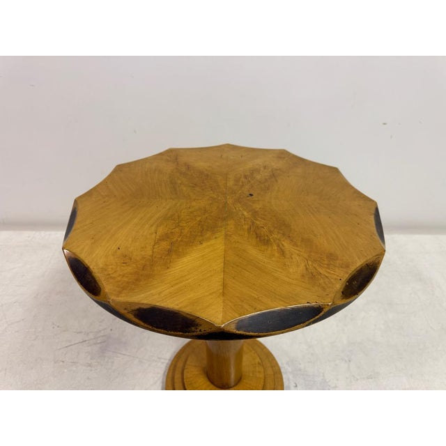 Swedish Art Deco Circular Quarter Veneered Side Table, 1930s For Sale - Image 11 of 14