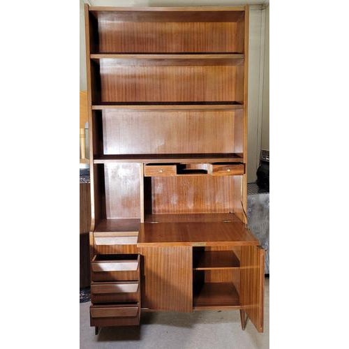 Bookcase in Teak by Bavorero Turin For Sale - Image 3 of 8