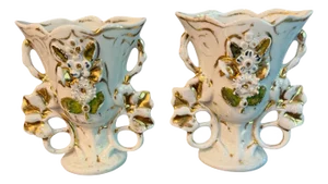 Late 19th Century Hand Painted Old Paris Attributed Porcelain Wedding Vases – a Pair