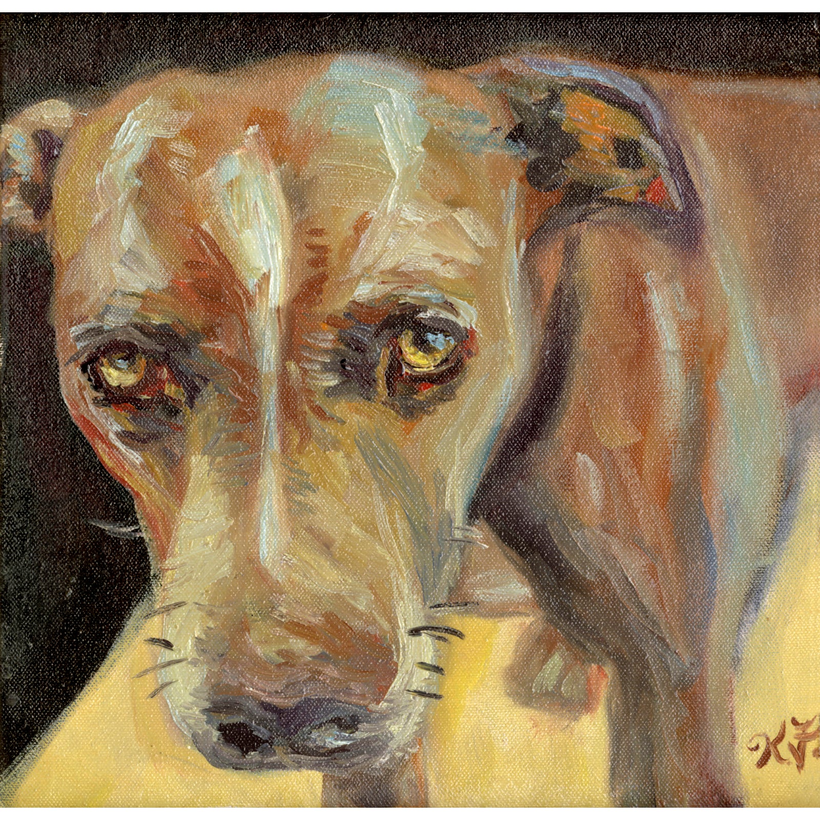 Giclée Print of Original Expressionist Dog Painting | Chairish