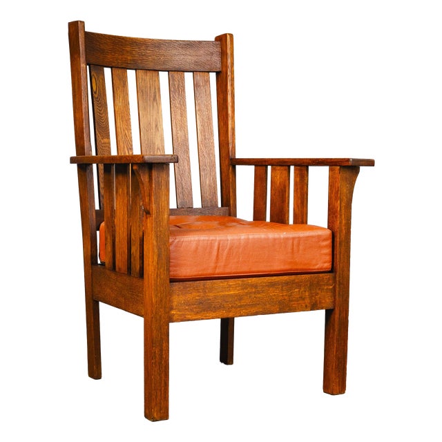 Art Nouveau Chair in Oak For Sale