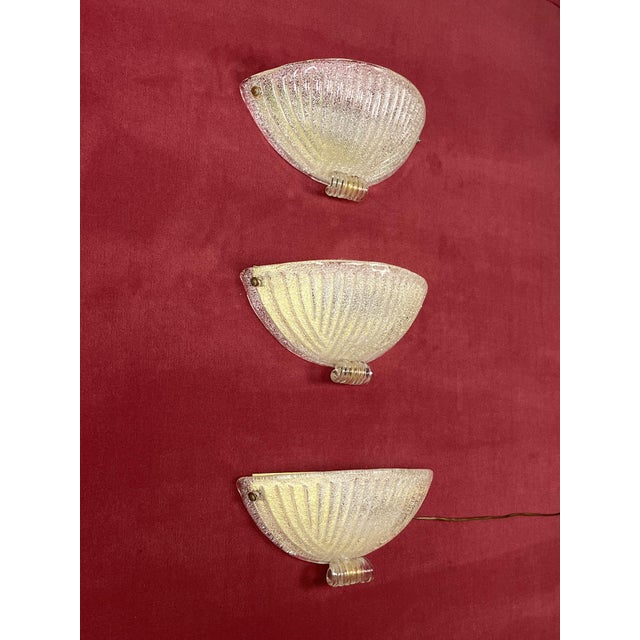 Mid-Century Murano Glass Wall Lamps, 1960s, Set of 3 For Sale - Image 14 of 18