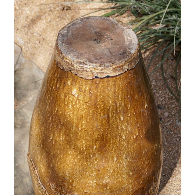 Ceramic Large Chinese Martaban Ming Dynasty Stoneware Storage Vase For Sale - Image 7 of 8