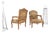 Pair of His & Hers Finely Carved Walnut Country French Lounge Armchairs Tapestry For Sale